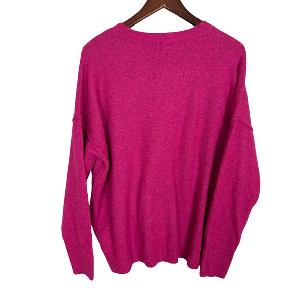 Vince Camuto Barbie Pink Soft Knit Boxy Oversize Sweater Women's Medium - Picture 5 of 6